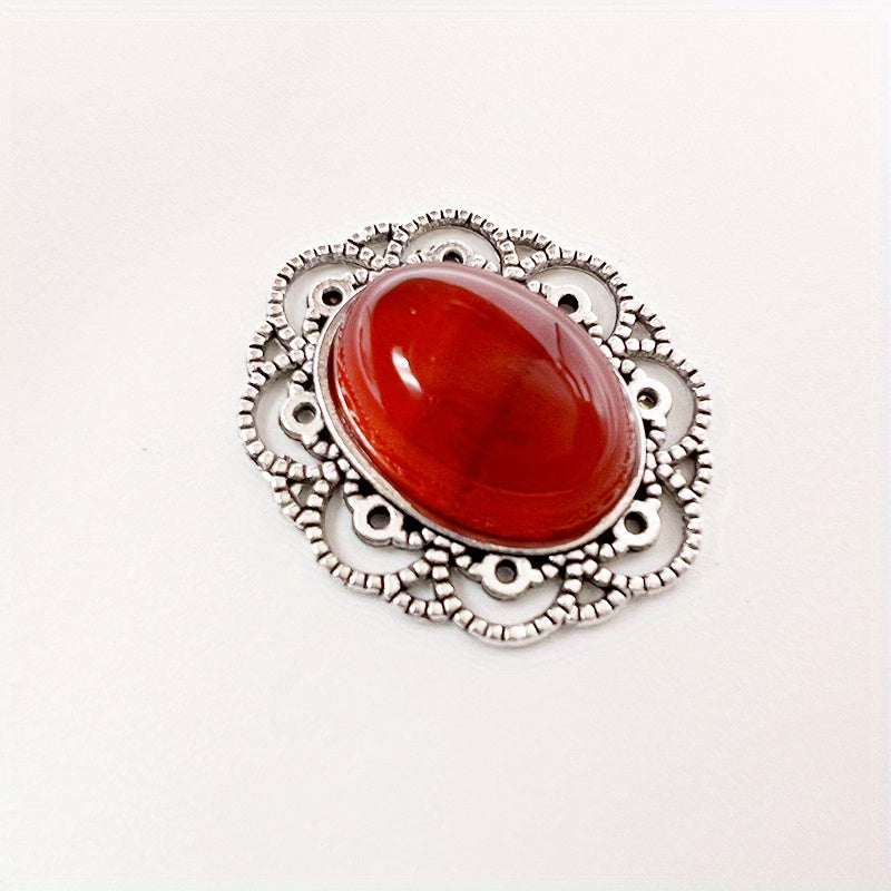 Vintage Boho Style Natural Crystal Stone Alloy Pendants