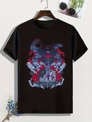 Men's Anime Pattern T shirt Active Stretch Breathable Tee