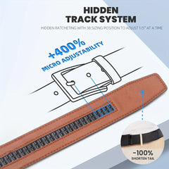 Men's Carbon Fiber Pattern Automatic Leather Belt