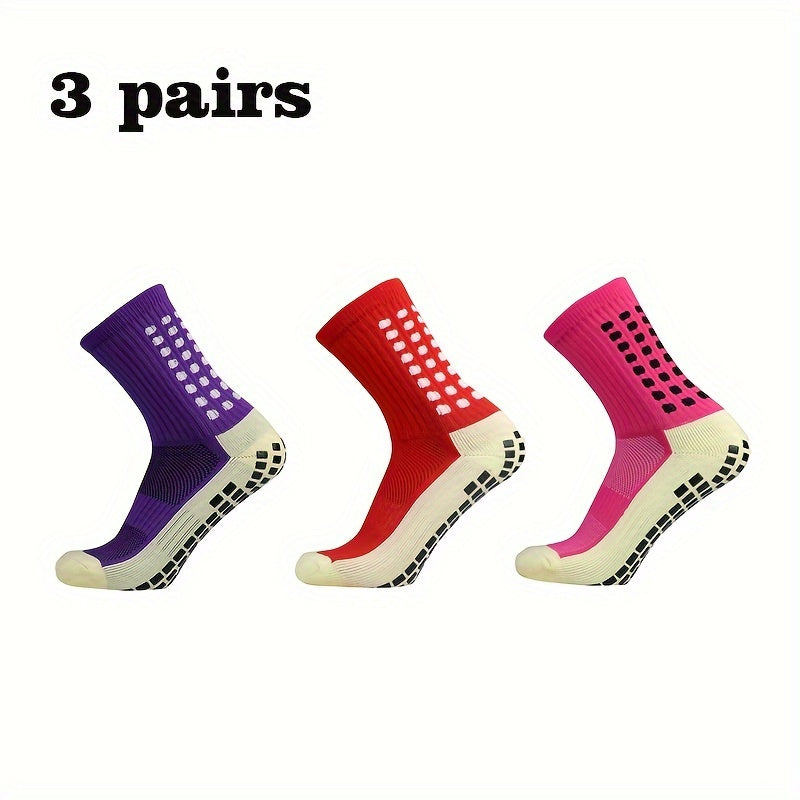 Non Slip Football Socks Crew Grip Socks For Men And Women