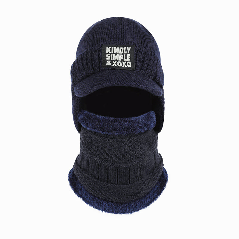 Winter Ear Cap Set With Velvet And Insulation