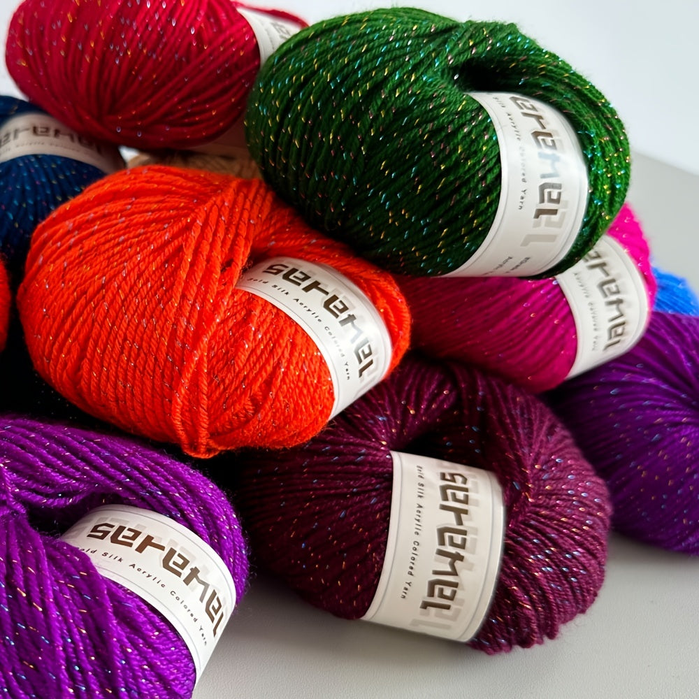 50g Golden Silk Acrylic Yarn for Knitting and Crochet