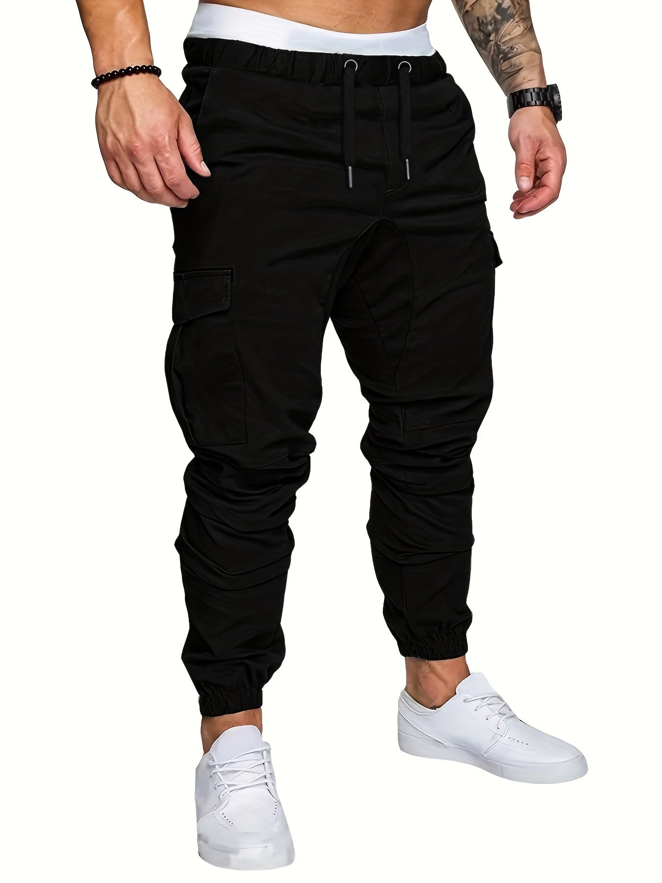 Men's Relaxed Fit Cargo Pants With Flap Pockets