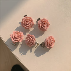 5pcs Flower Hair Clips Duckbill Hair Pins Barrettes for Girls Women