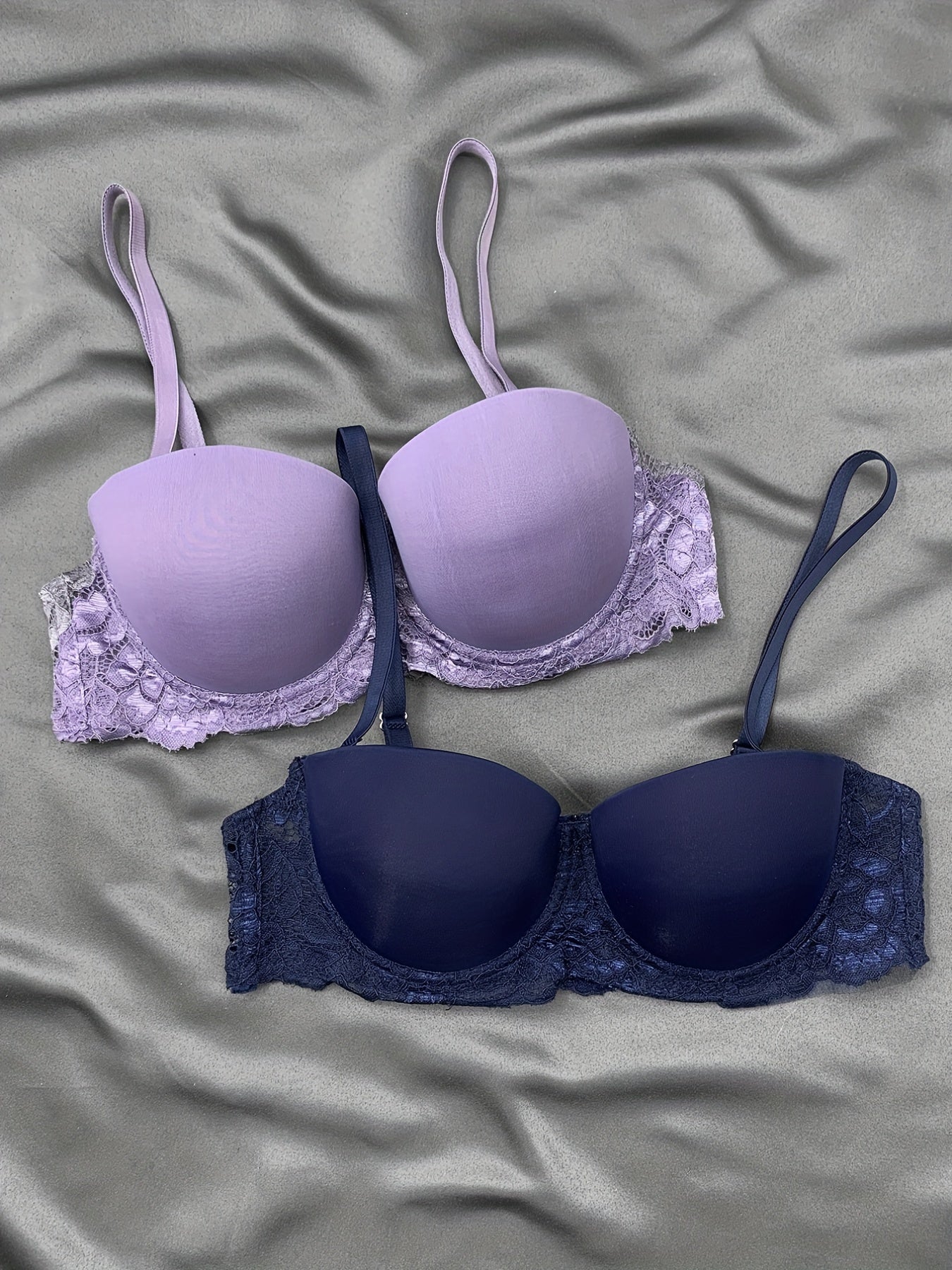 Lace Push Up Bra Removable Straps Women's Lingerie