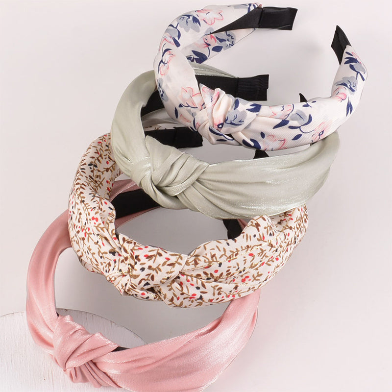 Colorful Flower Print Headband Retro Hair Accessories