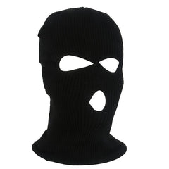 Men's Winter Cycling Hat Beanie Face Covering 3 Hole Knitted Full Face Cover