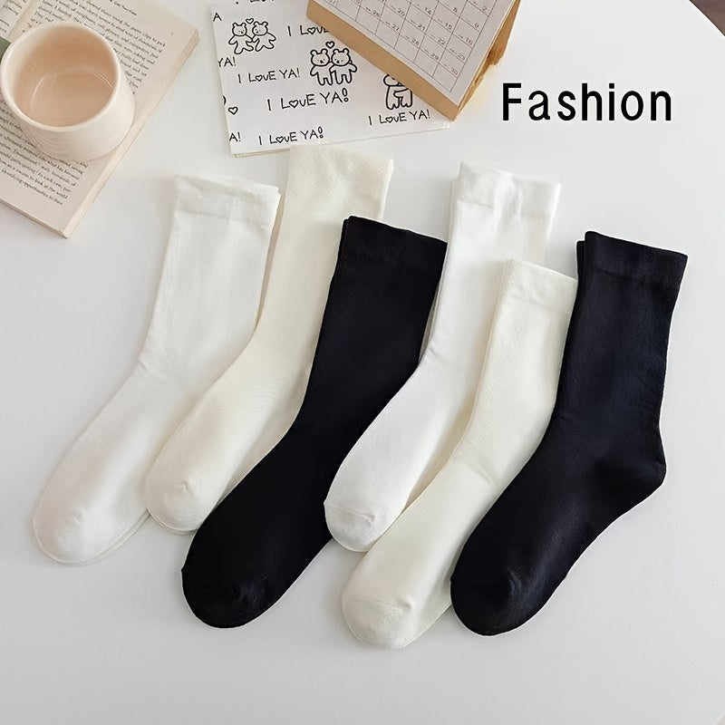 5 Pairs Comfy & Soft Mid Tube Women's Socks