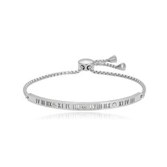 Adjustable Roman Numerals Bracelet for Women Girls