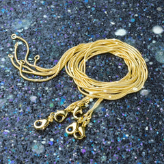 Copper Golden Plated Necklace Snake Bone Chain Clavicle Necklace