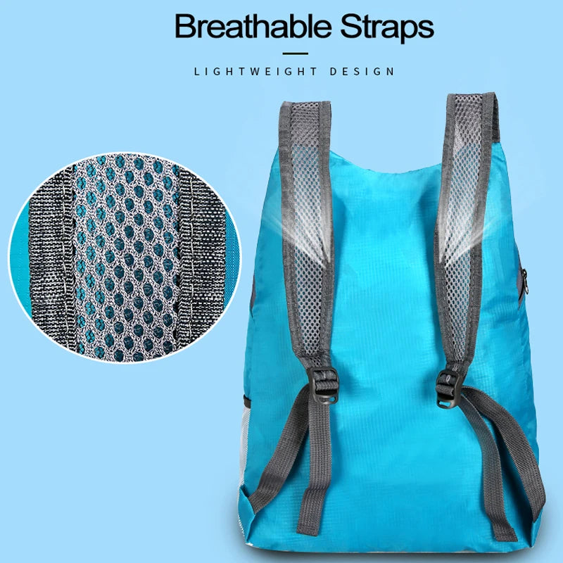 20L Lightweight Packable Folding Backpack Waterproof Sports Bag
