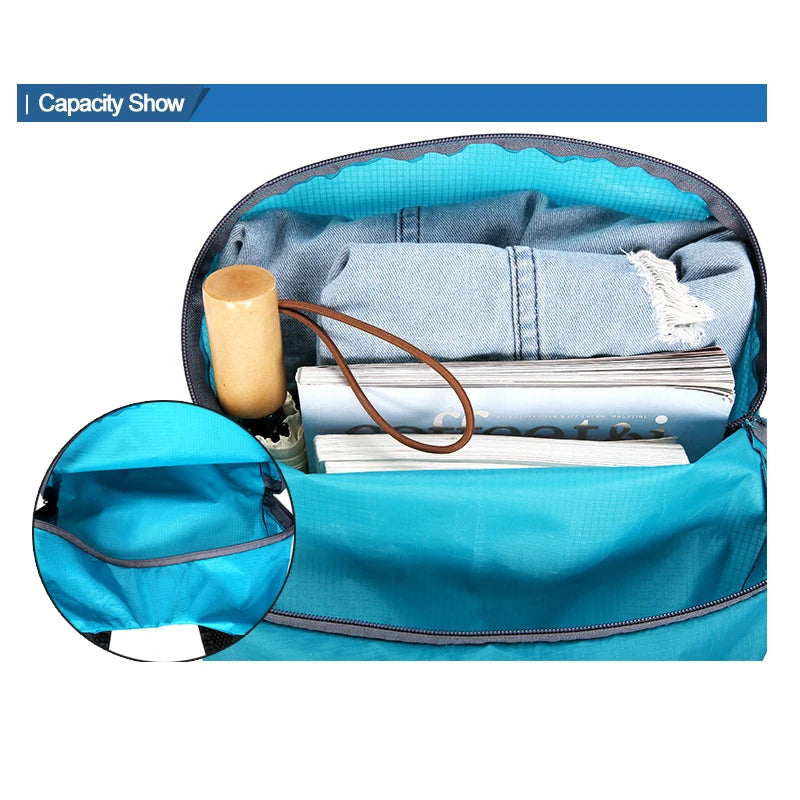 20L Lightweight Packable Folding Backpack Waterproof Sports Bag