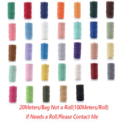 3mm Cotton Twisted Cord Rope Macrame String for DIY Home Textile Wedding Decor