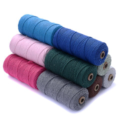 3mm Cotton Twisted Cord Rope Macrame String for DIY Home Textile Wedding Decor
