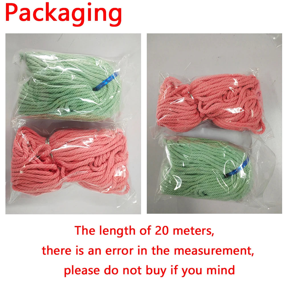 3mm Cotton Twisted Cord Rope Macrame String for DIY Home Textile Wedding Decor