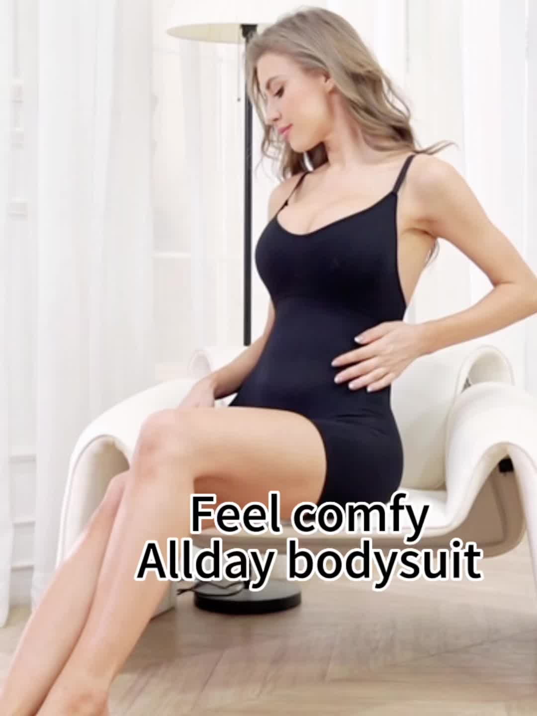 Slip Shaping Romper Tummy Control Butt Lifting V Neck Body Shaper