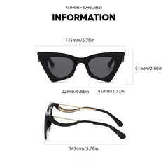 Irregular Polygon Cat Eye Sunglasses for Women Girls UV Protection Shades