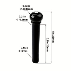 Acoustic Guitar Bridge Pins Pegs Set 6pcs with Puller Remover Tool