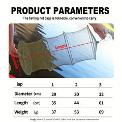 Collapsible Fishing Cage Trap for Crab Lobster Shrimp