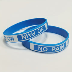 1pc No Pain No Gain Wristbands Motivational Silicone Bracelets