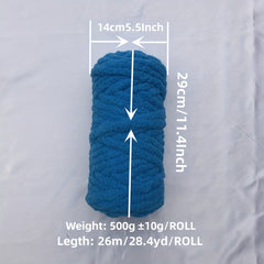 500g Handwoven Solid Knitted Chenille Yarn DIY