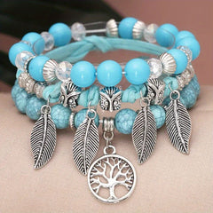 Bohemian Style Owl Beaded Bracelet For Party