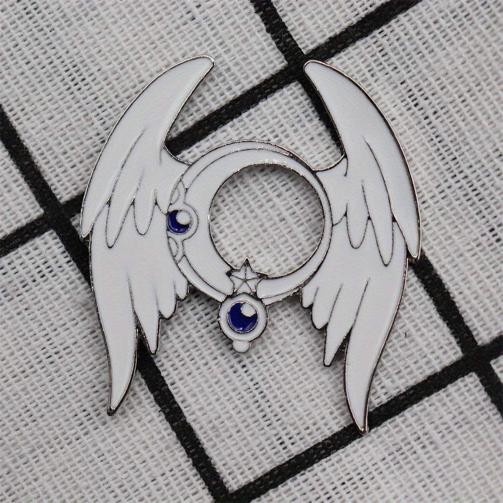 Enamel Star Moon Feather Brooch Men's Fashion Jewelry