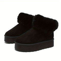 Women's Plush Lined Thermal Snow Boots - Non Slip Wear Resistance Shoes