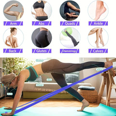 4pcs TPE Yoga Resistance Band Set Elastic Fitness Stretching Band