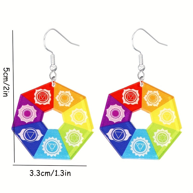Chakra Jewelry Set Necklace & Earrings for Yoga Meditation