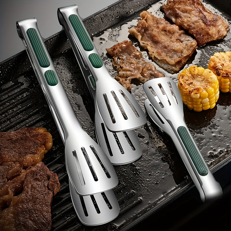 Silicone Stainless Steel Serving Tong for Cooking Buffet Barbecue