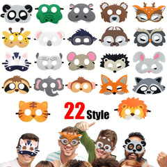 Wild Animal Felt Mask Set 10-12-22pcs Party Costume Mask