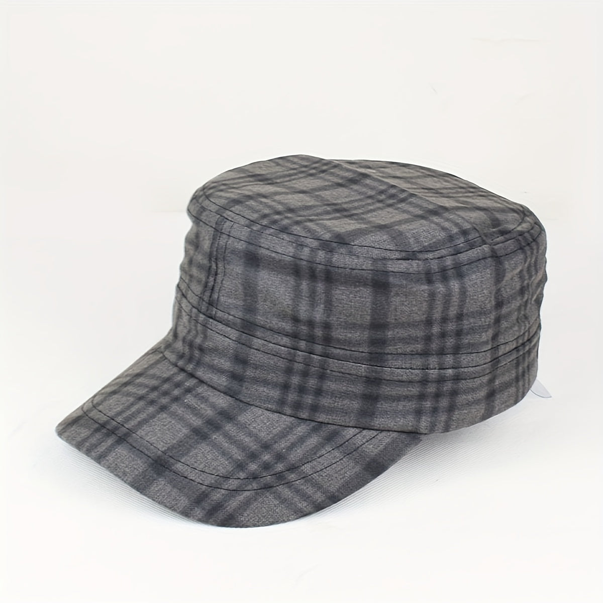 Plaid Sunshade Baseball Cap for Men Women