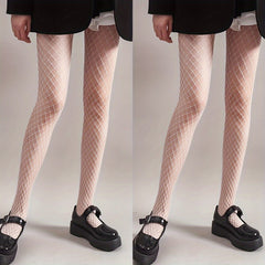 2-Pack High-Waist Sheer Fishnet Tights Pantyhose Stockings