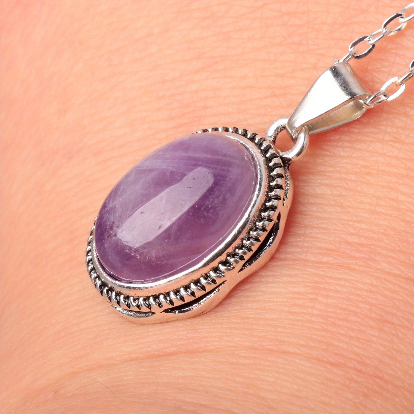 Vintage Gemstone Pendant Necklace Jewelry