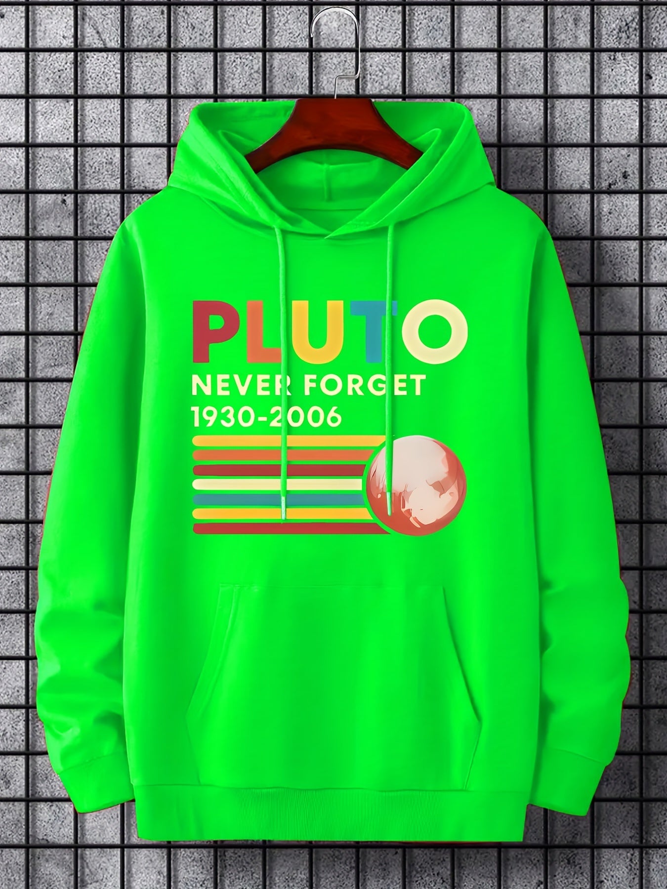 Men's Casual Letter Print Hooded Sweatshirt Long Sleeve Drawstrings