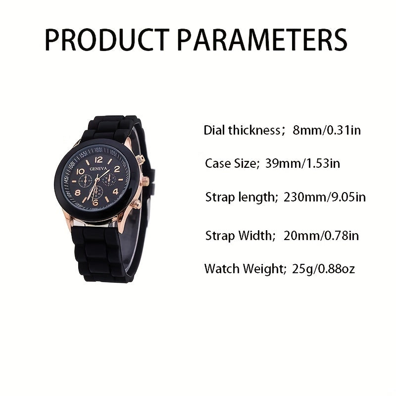 Silicone Quartz Watch Set with Butterfly Bracelets for Students