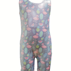 Flamingo Watermelon Gymnastics Outfits Girls Dance Suit