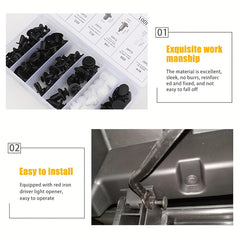 100pcs Car Universal Buckle Set Nylon Bumper Buckle Clip Kit