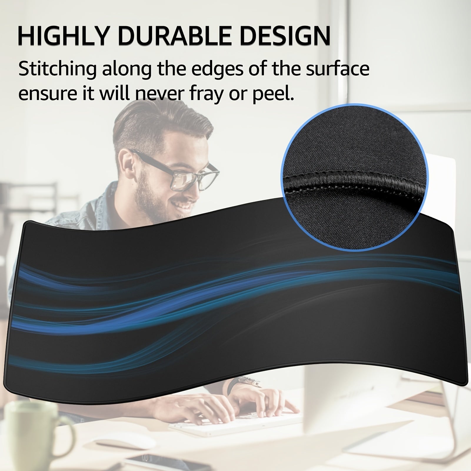 Large Gaming Mouse Pad Micro Woven Fabric Expanding Desktop Mouse Pad
