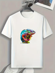Animal Print Men's Graphic T-shirt Casual Tee For Summer