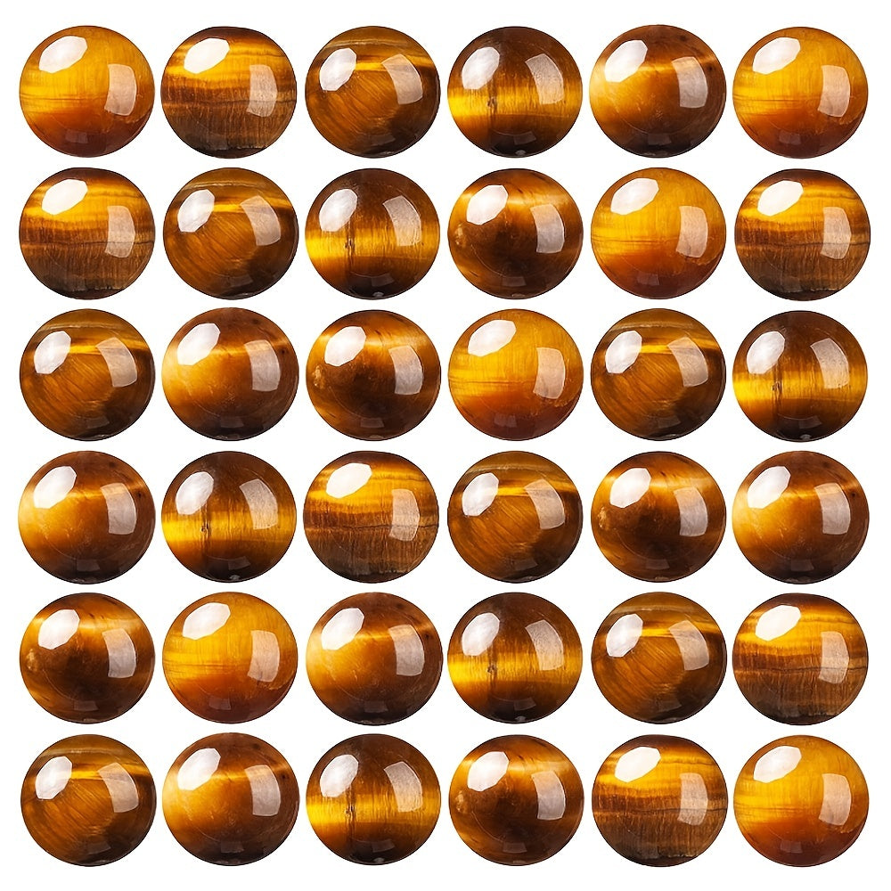 Natural Yellow Tiger's Eye Gemstone Round Beads for Jewelry Making DIY