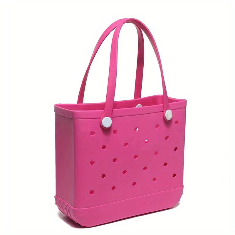Large Beach Tote Bag Washable Open Hollow Handbag