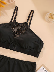  Lace Racer Back Bra & Panty Set