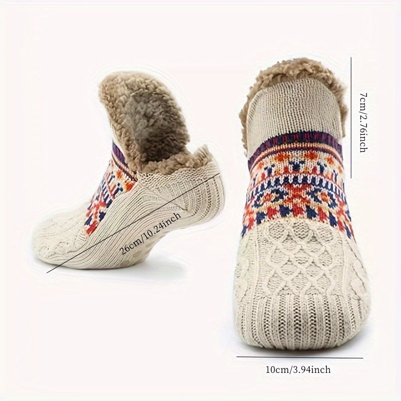 Men's Anti-slip Plush Socks for Winter Home, Snow, and Sleep