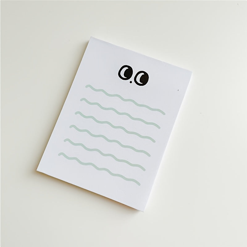 50 Pages Big Eyed Wavy Lined To-Do Lists Journal Diary Memo Pad