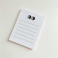 50 Pages Big Eyed Wavy Lined To-Do Lists Journal Diary Memo Pad
