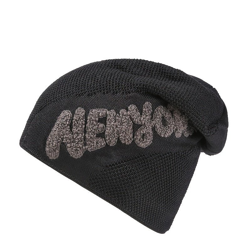 Men's Winter Outdoor Plus Velvet Woolen Knitted Hat
