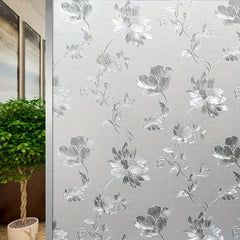 Privacy Window Film Flower Pattern Window Sticker