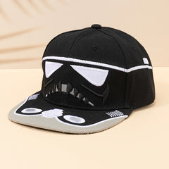 3D Cartoon Face Hip Hop Snap Back Hat Embroidery Baseball Cap